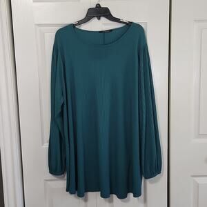 Limited Collection Women's Green Long Sleeve Top‎ Blouse Size 3XL EUR 54-56 Crew
